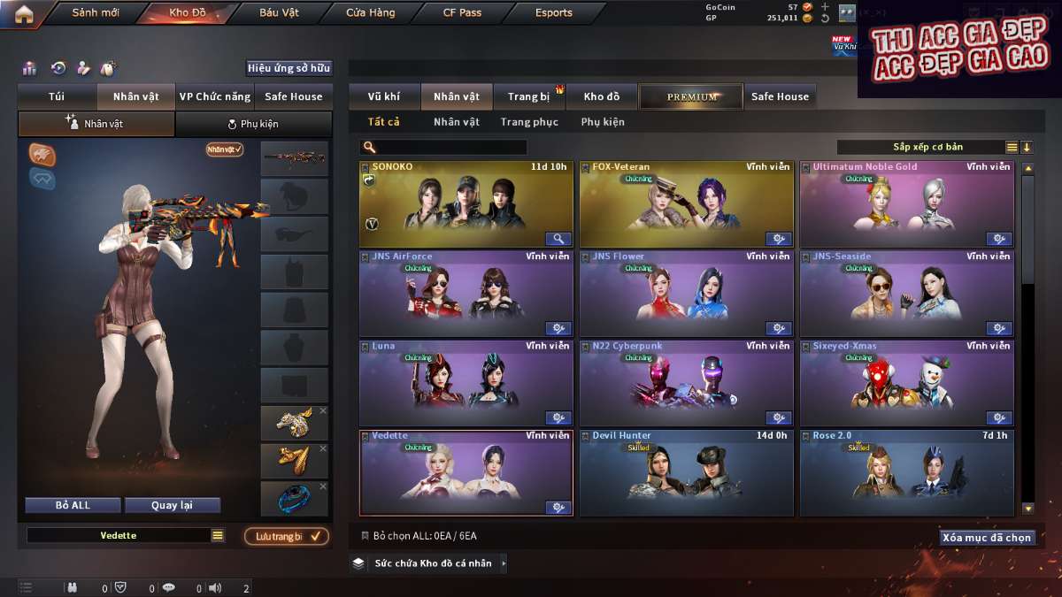 shop acc cf uy tin gia re